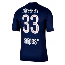 Paris Saint-Germain Warren Zaire-Emery #33 Thuis tenue 2025-26 Korte Mouw